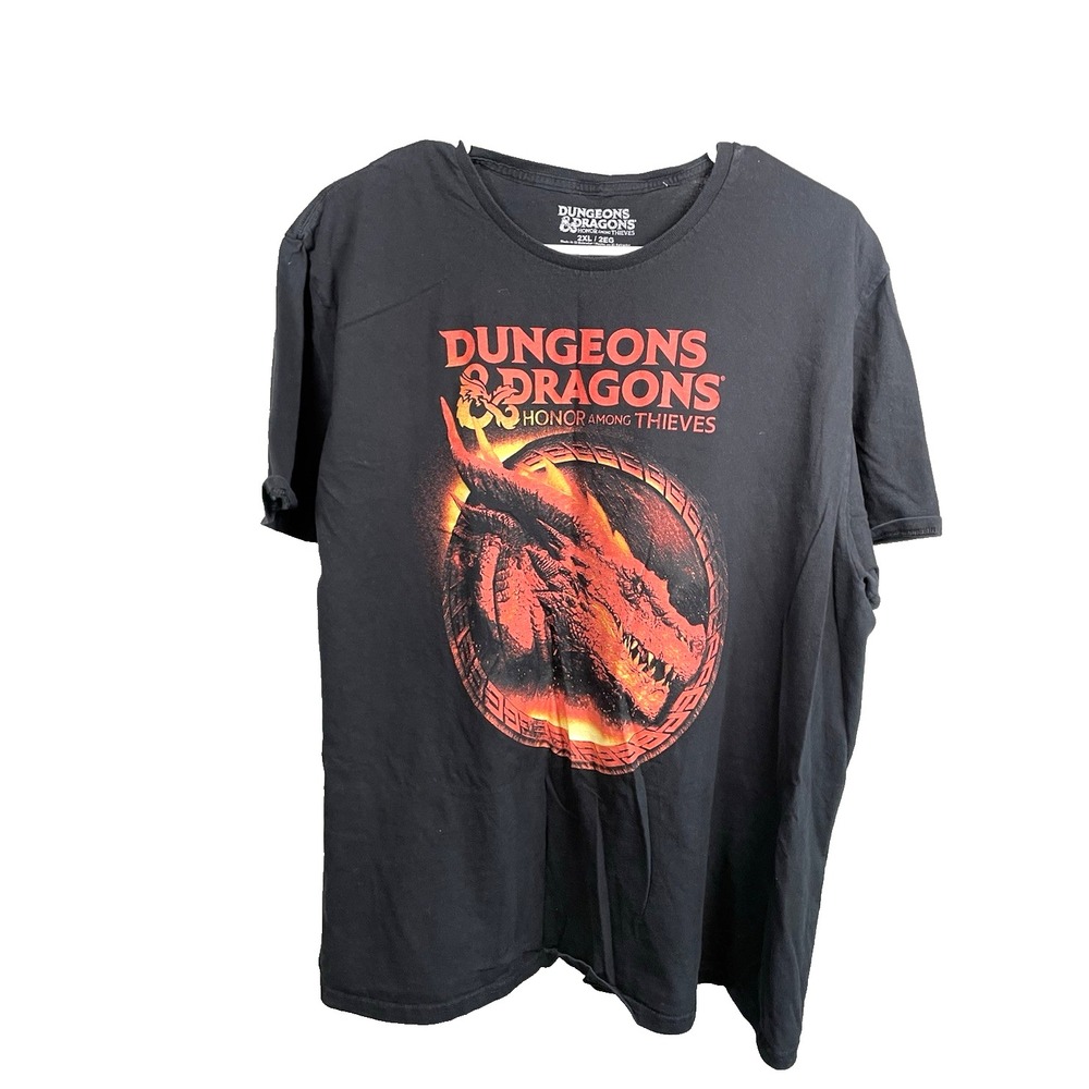 Men's Dungeons & Dragons Graphic Tee 2XL Tshirt Honor‎ Among Thieves Black XXL